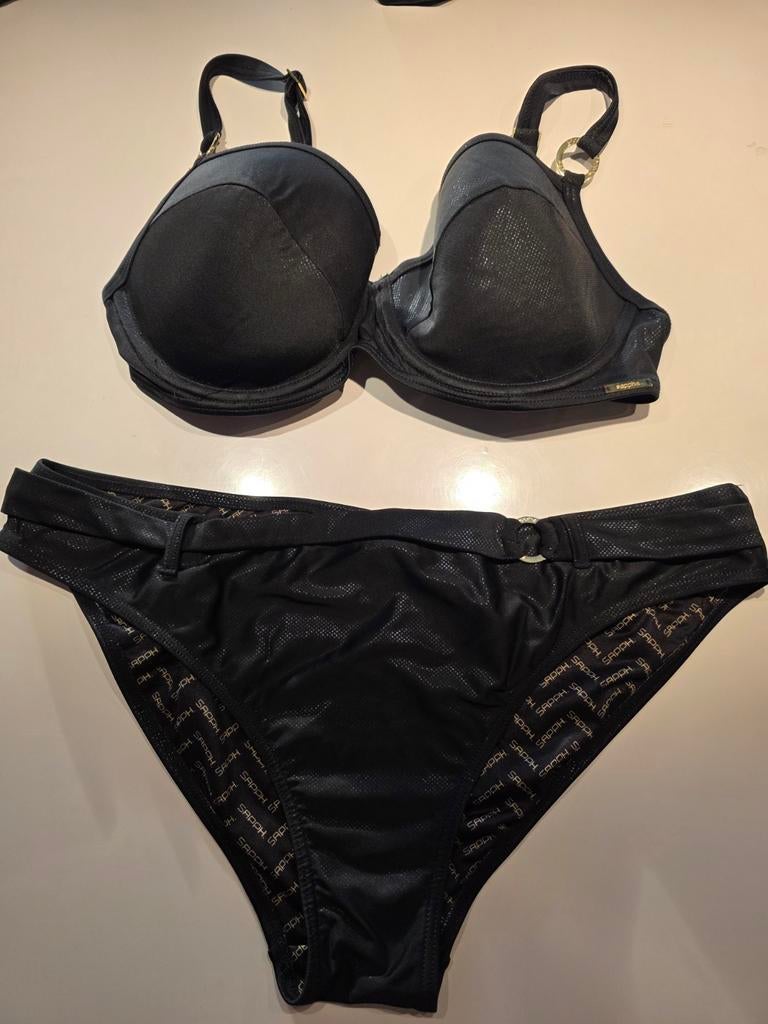 Zwarte Sapph Bikini Set - 75D Bovenstuk + XL Broekje, Zwart, Ophalen of Verzenden, Sapph, Bikini