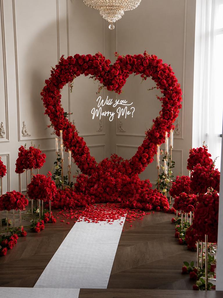 Romantische “Will You Marry Me?” Setting te huur / te koop, Ophalen of Verzenden, Nieuw, Feestartikel, Valentijn of Romantisch
