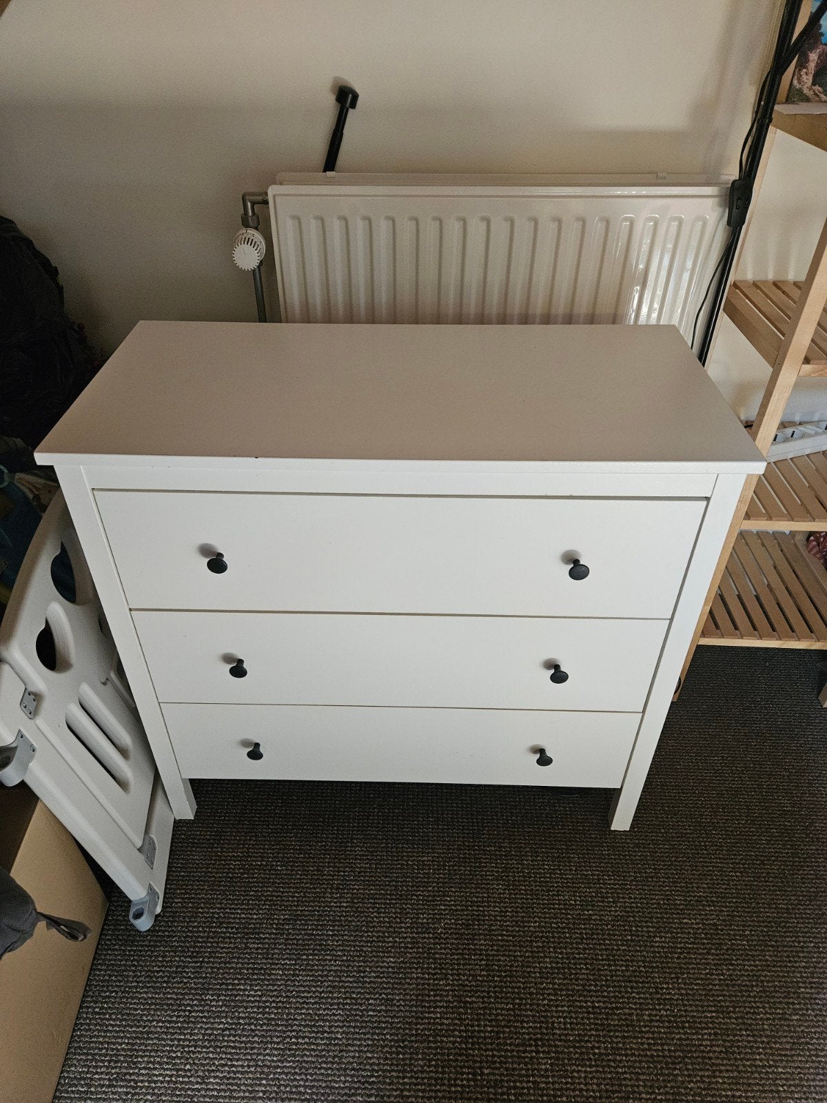 Witte ladekast - 90x45x80 cm, Huis en Inrichting, Kasten | Ladekasten, Ophalen, Gebruikt, 50 tot 100 cm, 3 of 4 laden
