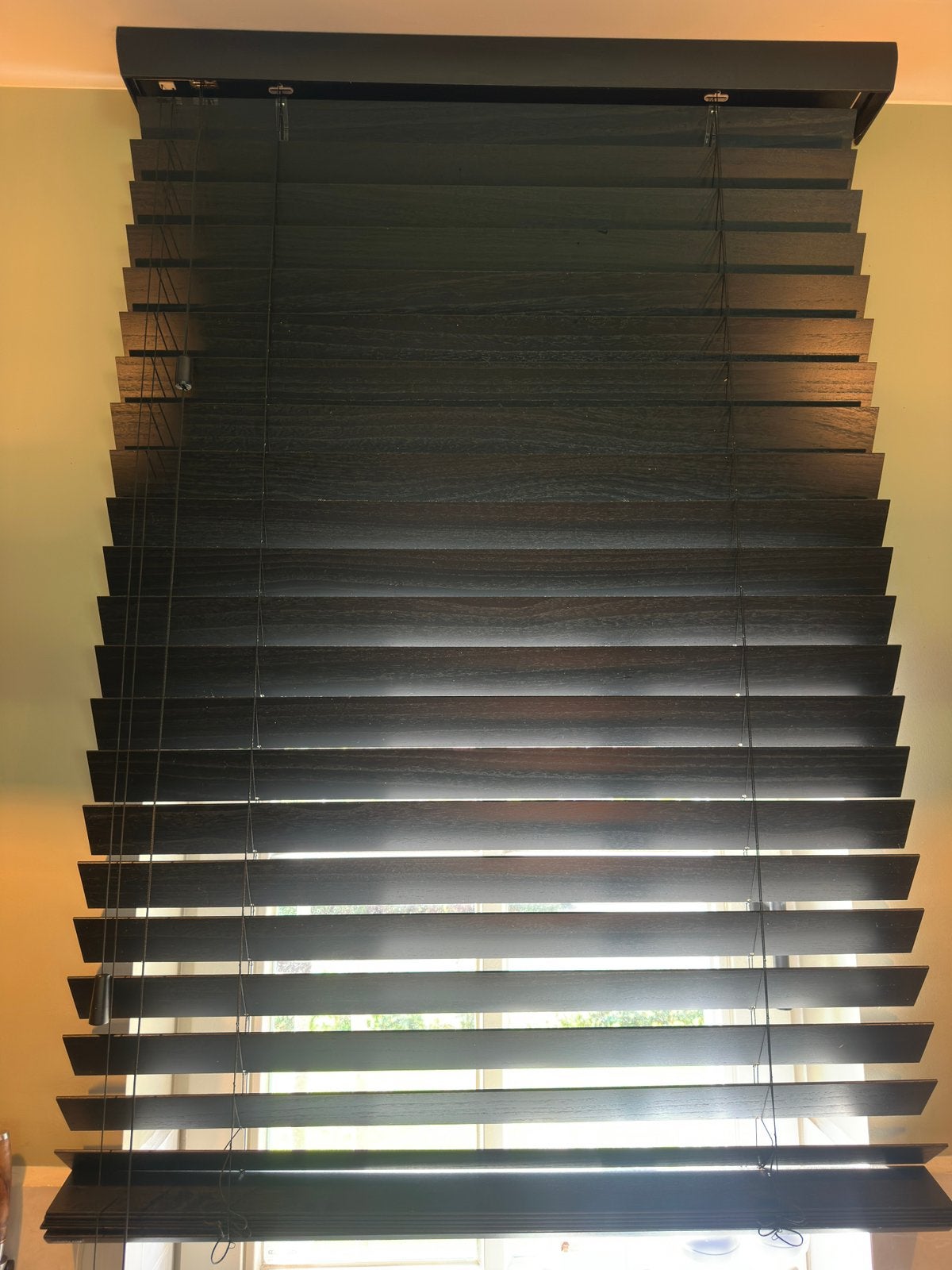 2 stuks: houten lamellen/ jalozieen NIEUW, Ophalen, Jaloezie, Zwart, Hout