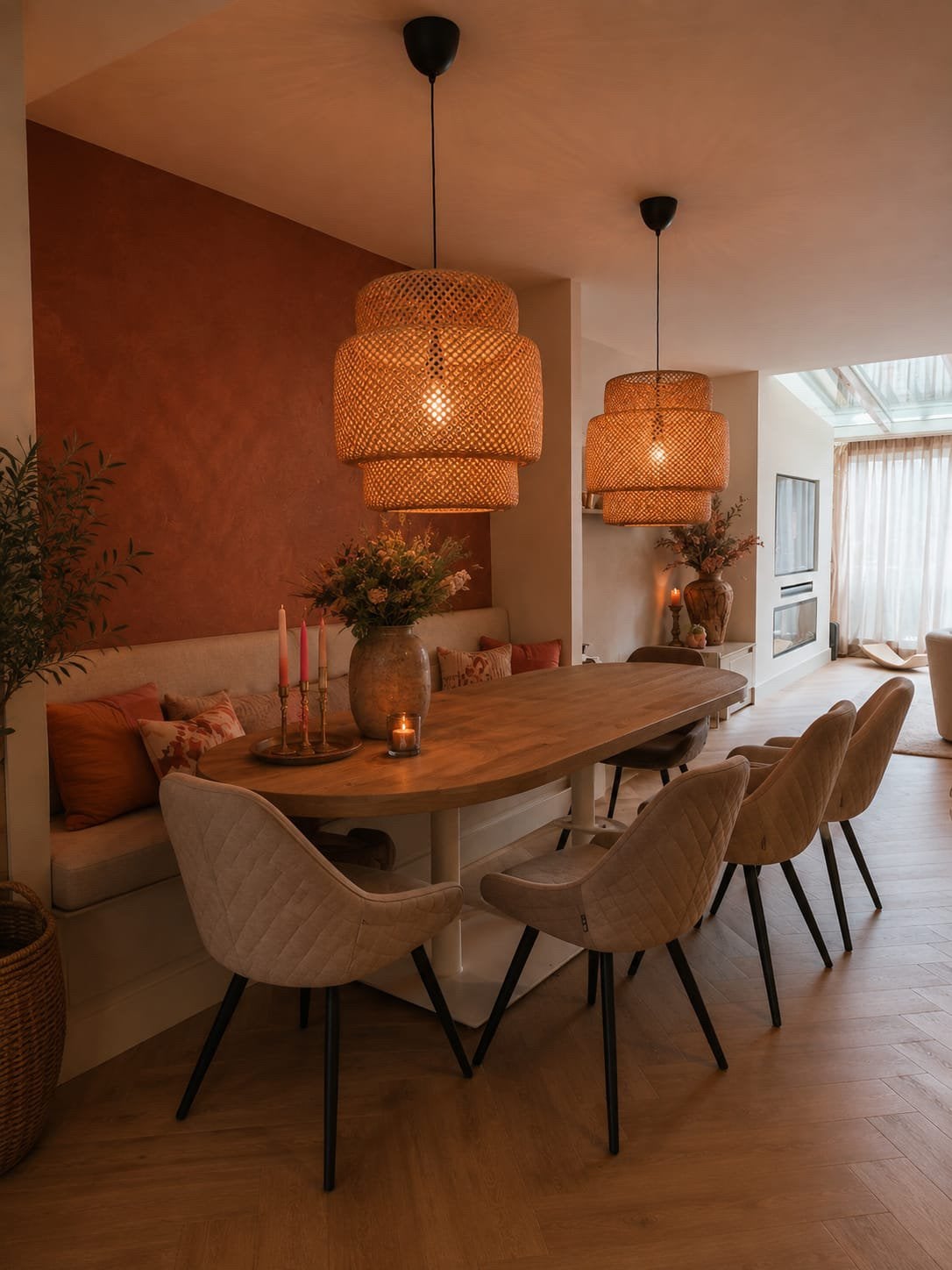 4 draaibare eetkamerstoelen – grijs en beige, Huis en Inrichting, Ophalen, Zo goed als nieuw, Grijs, Vier