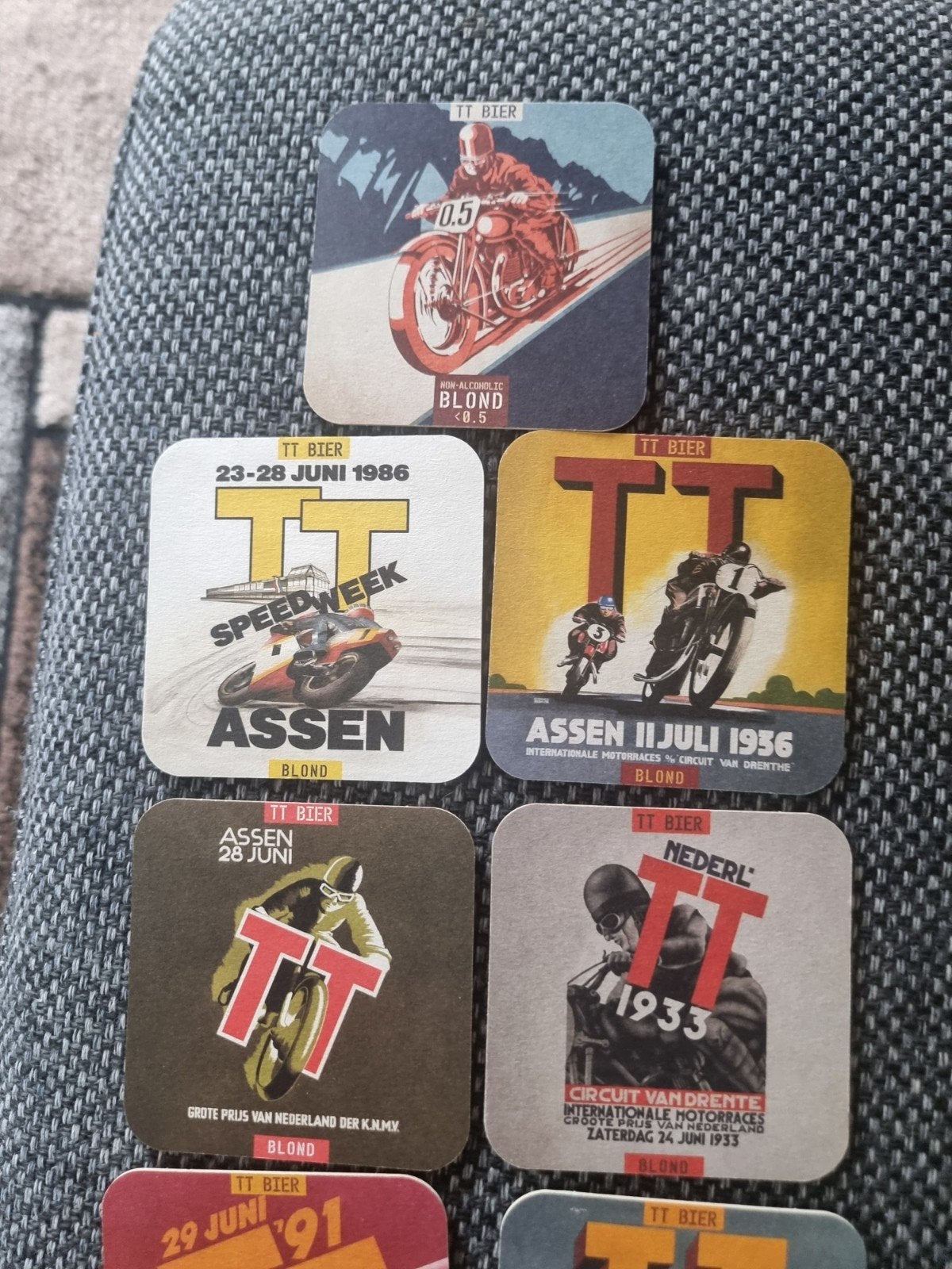 TT Bier onderzetters -  Assen motoren, Verzenden, Nieuw