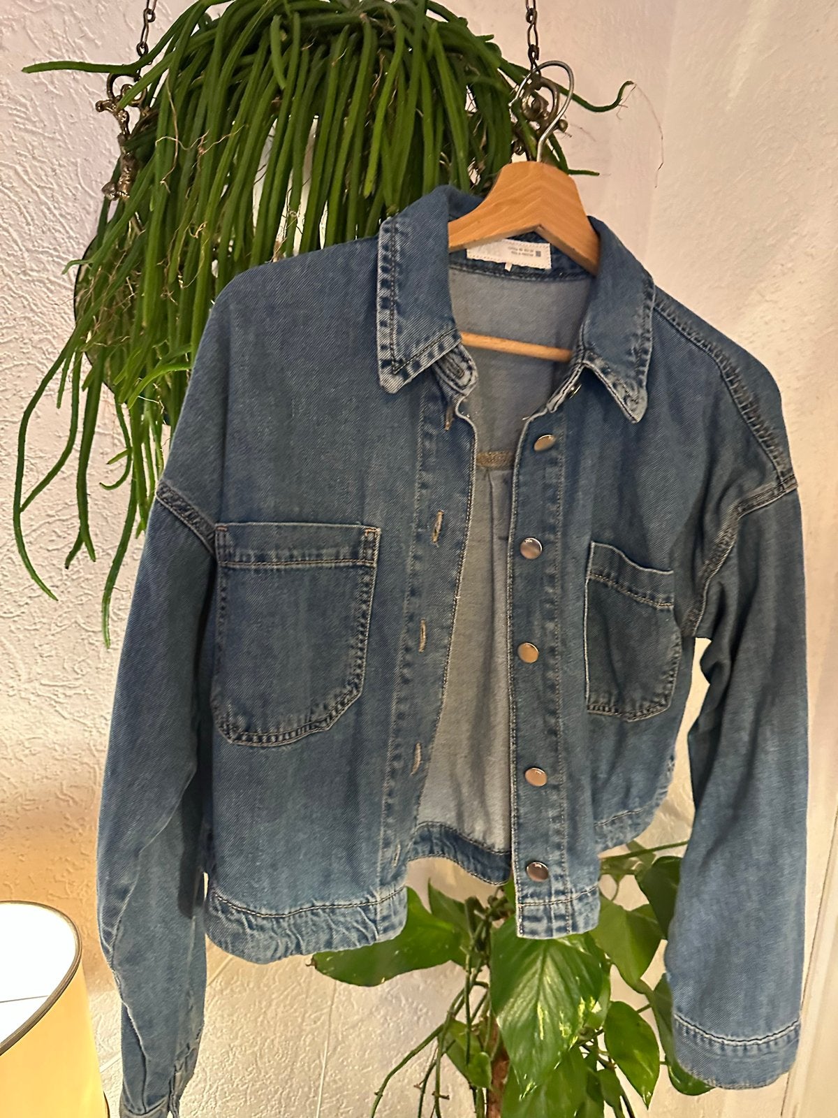 Zara cropped oversized spijkerjasje XS, Ophalen of Verzenden, Zo goed als nieuw, Maat 34 (XS) of kleiner, Blauw