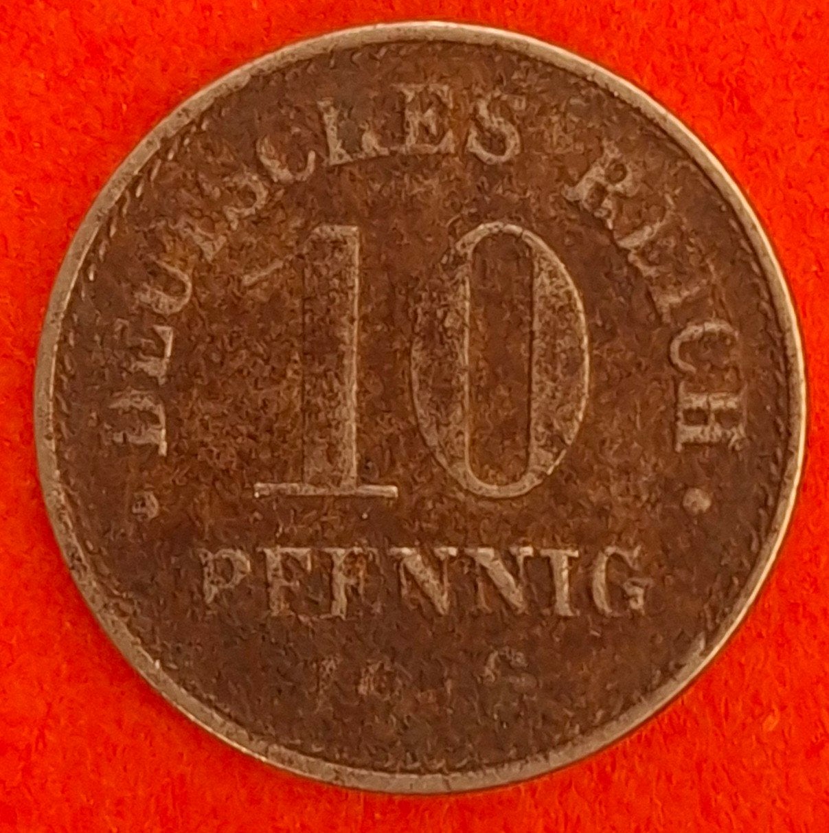 Duitse Keizerrijk 10 Pfennig 1916 – (WO1 Zinken Noodmunt), Ophalen of Verzenden, Duitsland, Losse munt