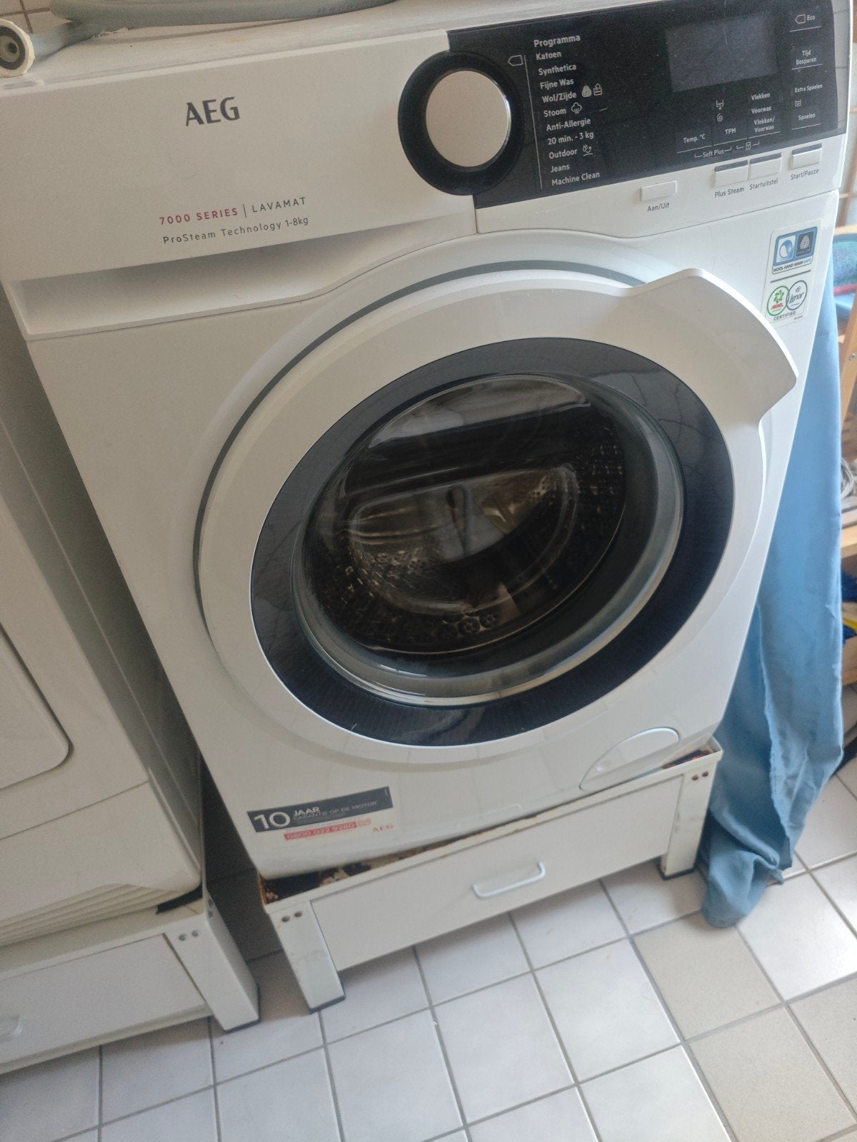 AEG 7000 SERIES Lavasmat ProSteam Wasmachine 8kg, Ophalen, Gebruikt, Voorlader, Energieklasse A of zuiniger