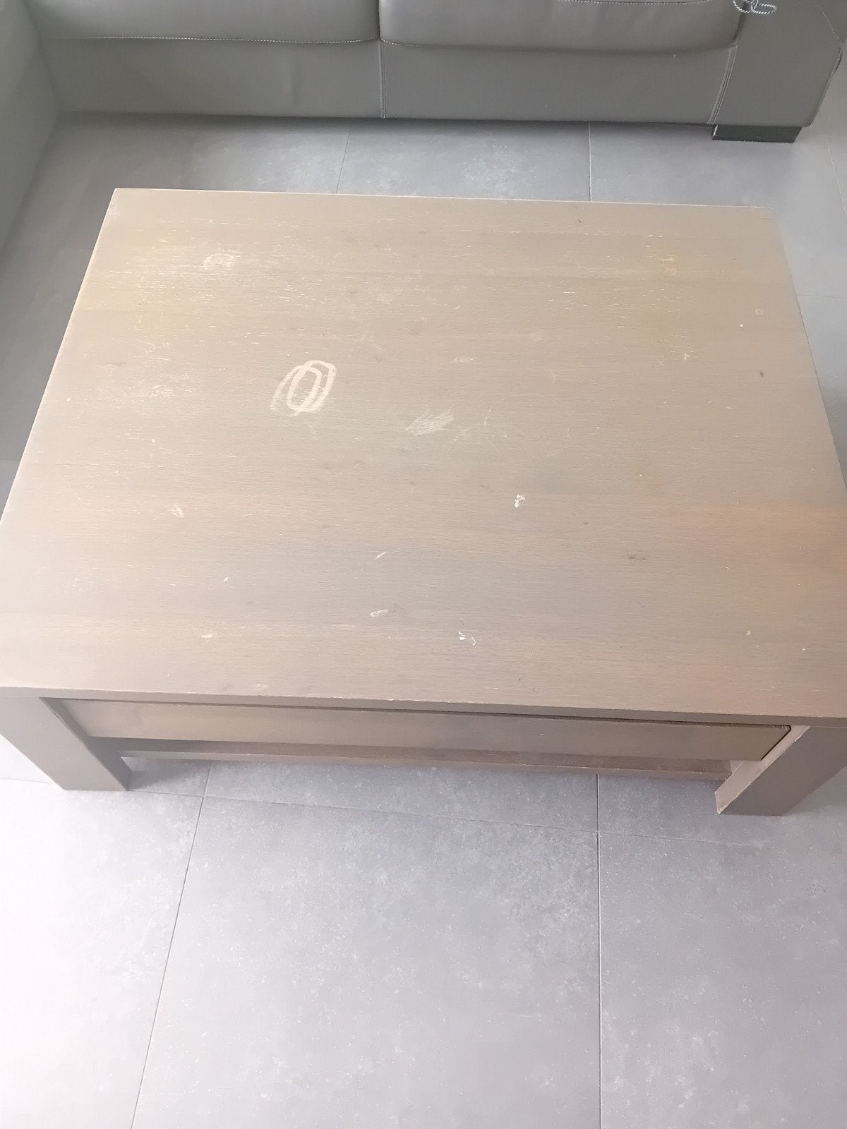 Gratis salontafel met 2 lades, Huis en Inrichting, Gebruikt, 50 tot 100 cm, 100 tot 150 cm, Vierkant