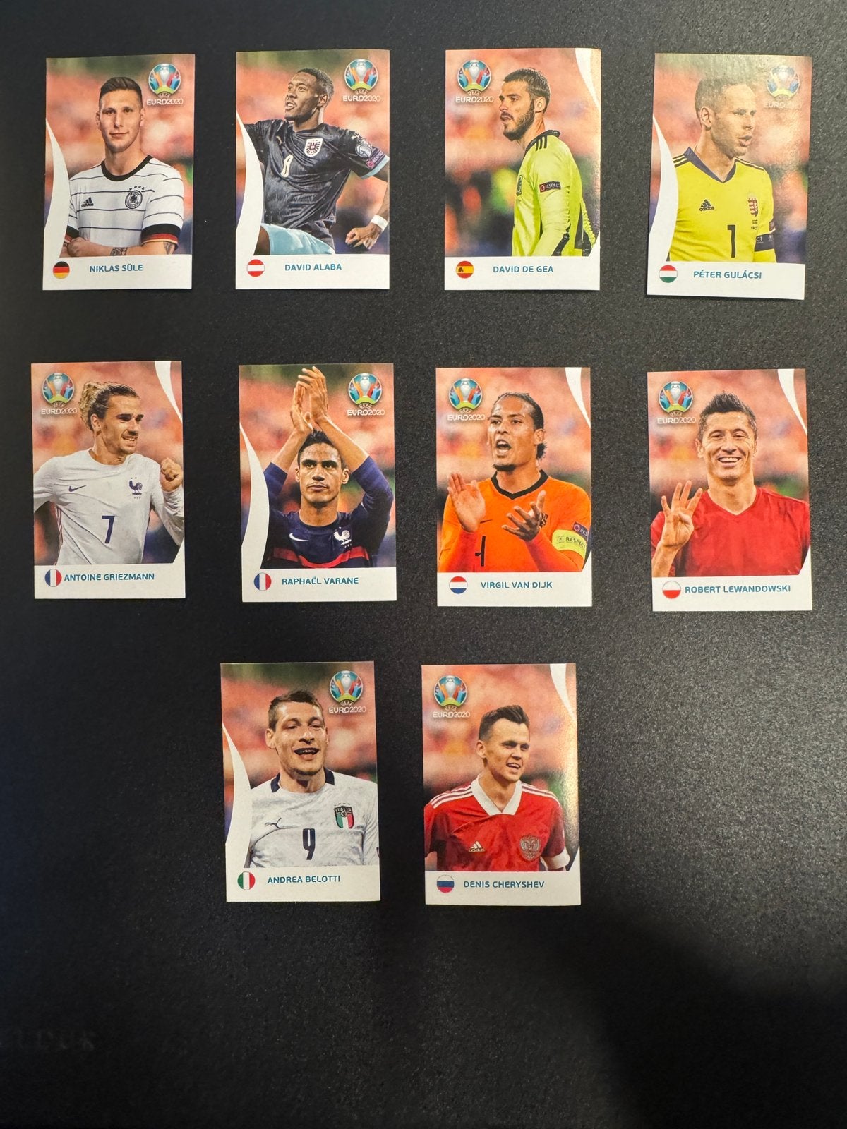 10 Panini Coca Cola Stickers EURO 2020, Verzamelen, Sportartikelen en Voetbal, Ophalen of Verzenden, Zo goed als nieuw, Buitenlandse clubs