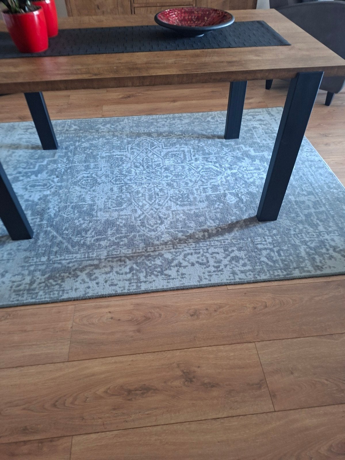 Grijs vloerkleed, Huis en Inrichting, Ophalen, Gebruikt, 150 tot 200 cm, 200 cm of meer