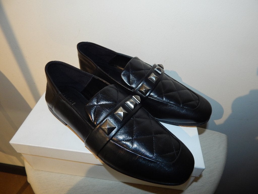 Claudie Pierlot leren loafers studs ruiten stiksel Als Nie41, Verzenden, Claudie Pierlot, Zo goed als nieuw, Instappers