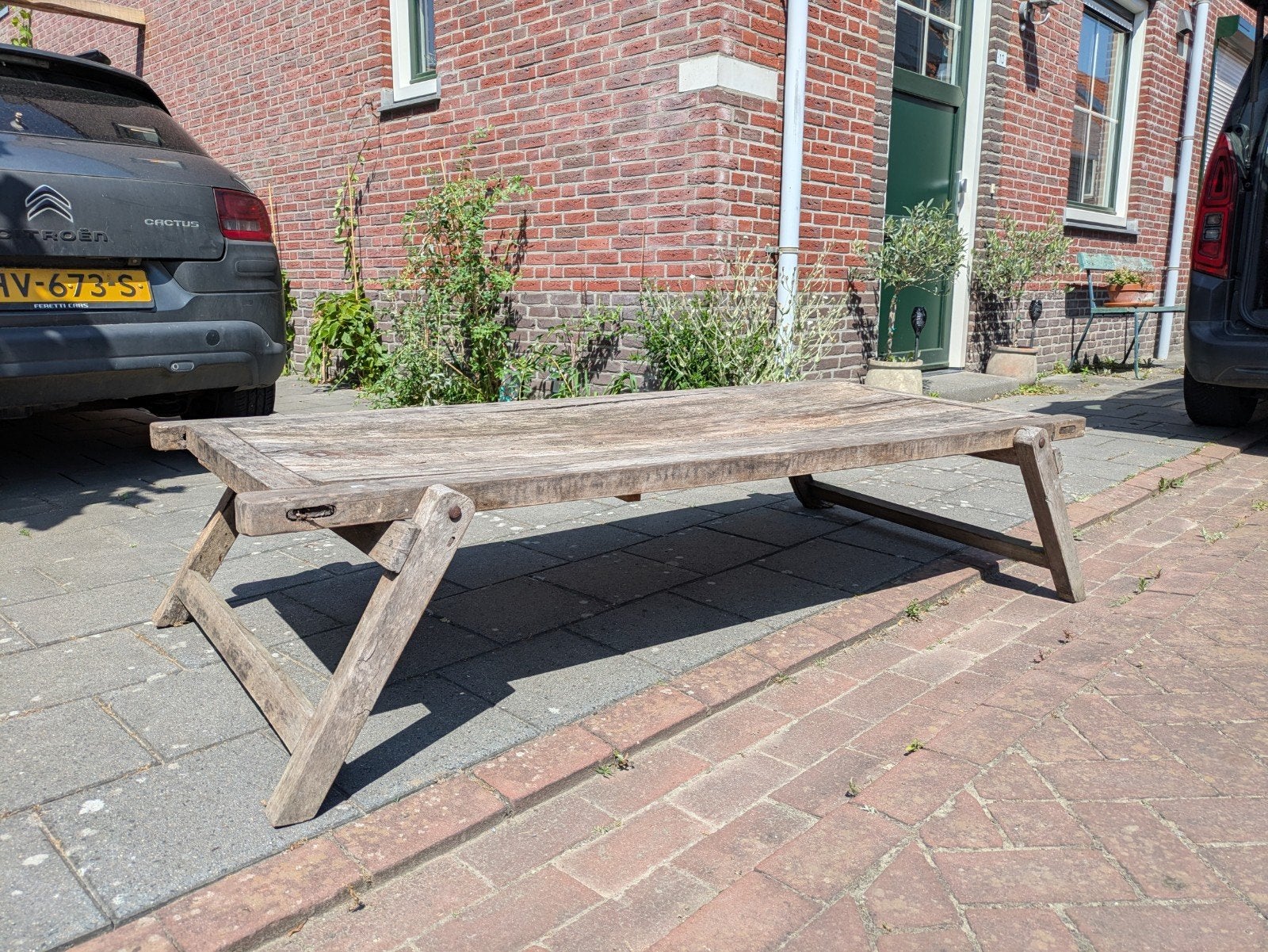 GRATIS grote salontafel, Tuin en Terras, Hangmatten, Ophalen, Gebruikt