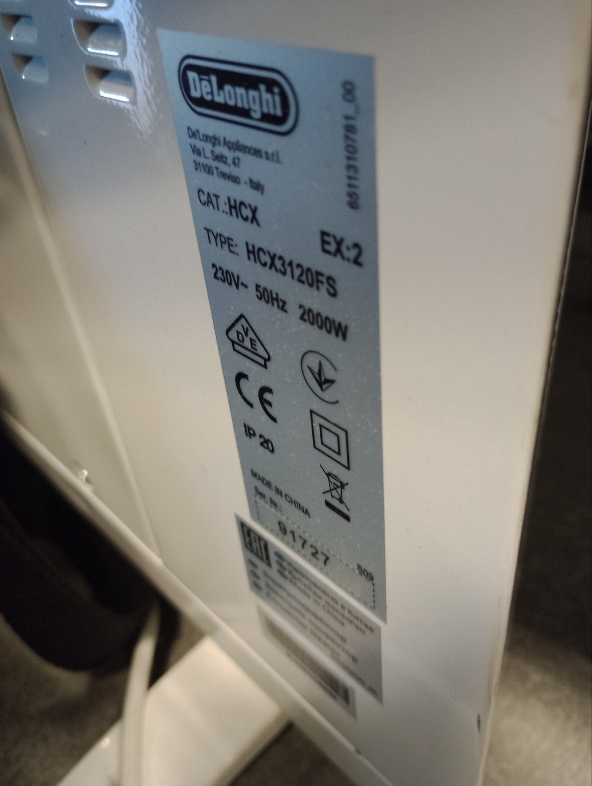 De Longhi hcx 3120fs, Ophalen, Overige soorten, Elektrisch, Zo goed als nieuw