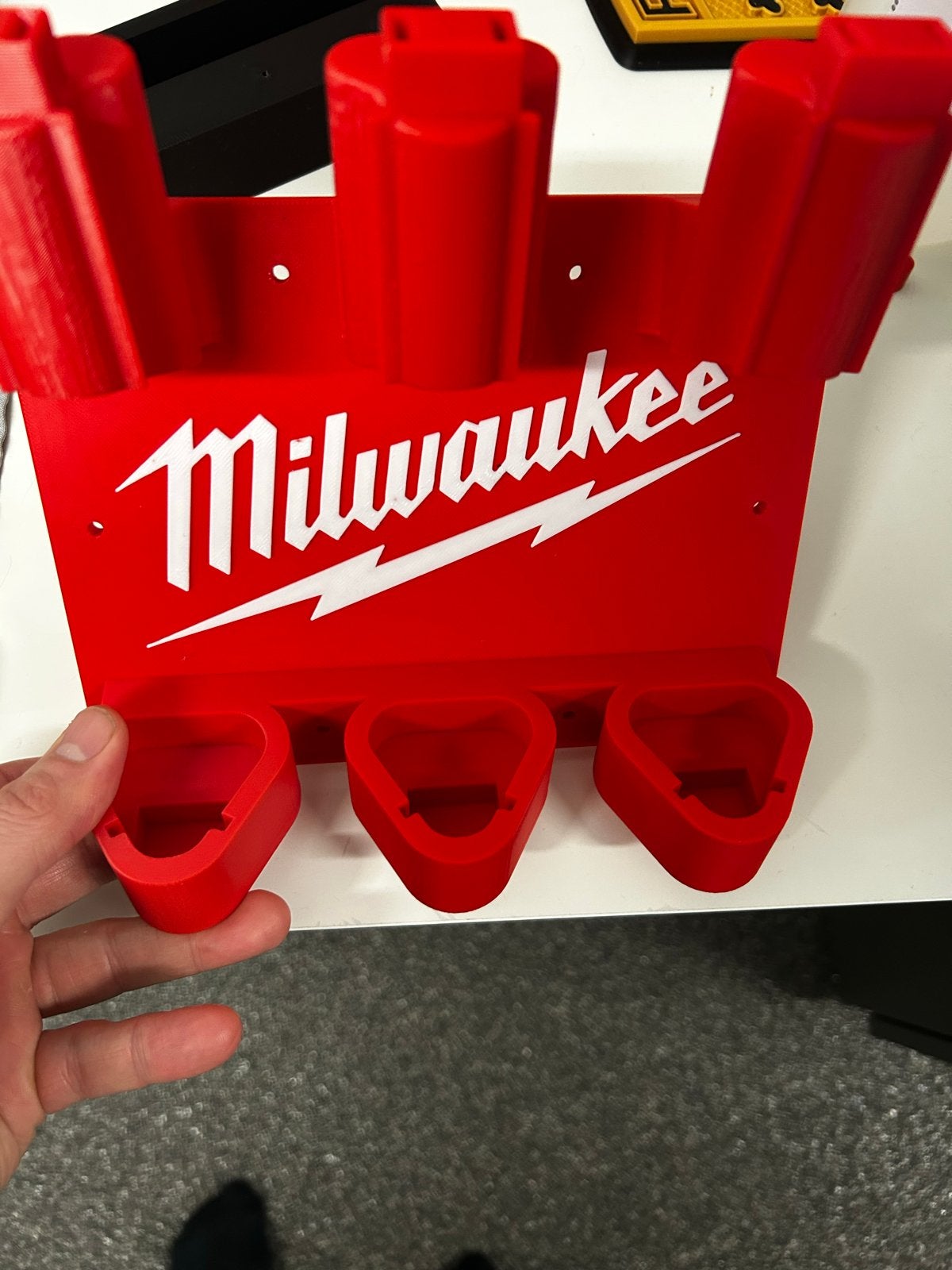Milwaukee M12 Accu en Gereedschapshouder - Rood, Doe-het-zelf en Verbouw, Gereedschap | Handgereedschap, Zekf, Zelf, Nieuw, Gereedschapsopslag