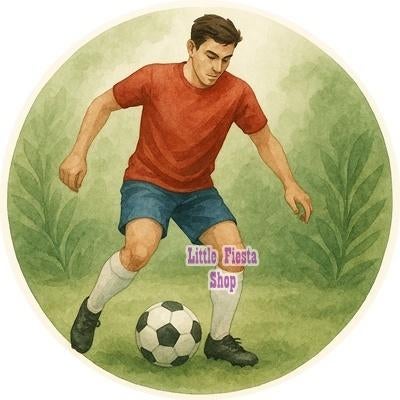 L1123 luxe icing voetballer 18cm eetbaar v kwark slagroom, Ophalen of Verzenden, Nieuw, Taarten, Versiering