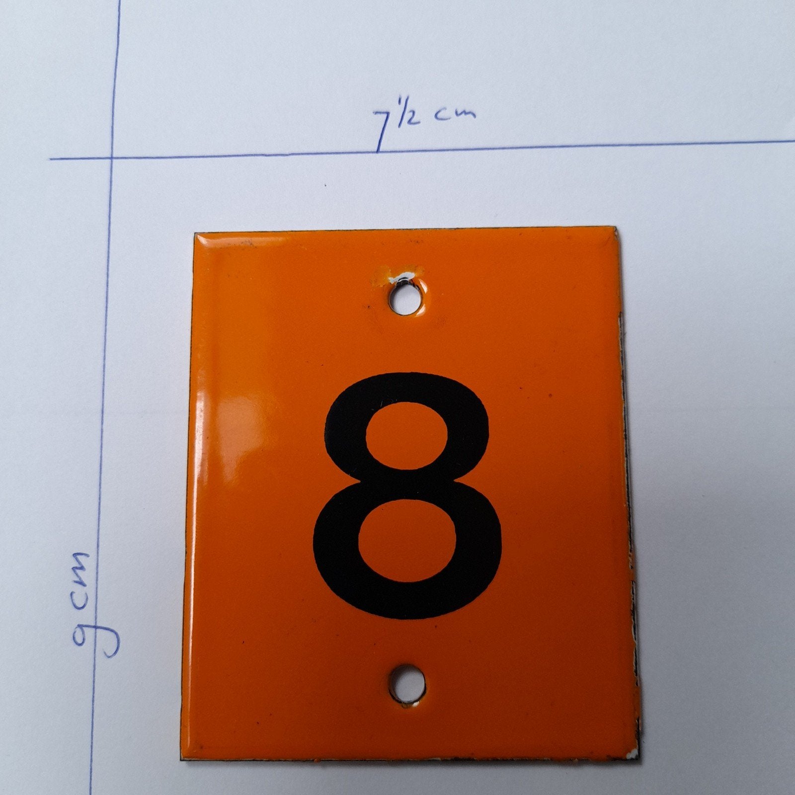 Huisnummer 8 emaille, Ophalen of Verzenden