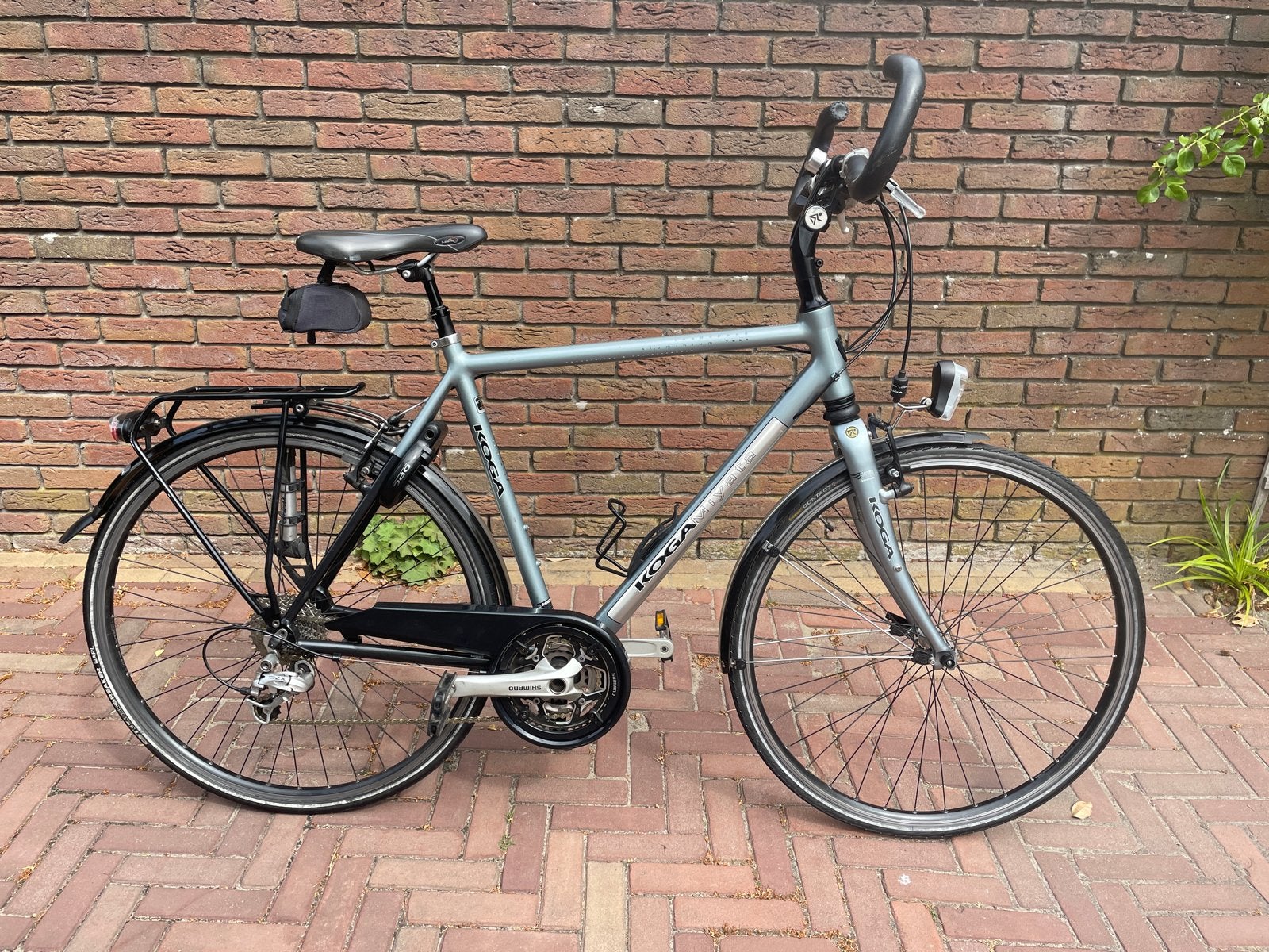 Koga Miyata Roadspeed 57 Herenfiets voor en achtervering 23V, Ophalen, 28 inch, Vering, Velgrem