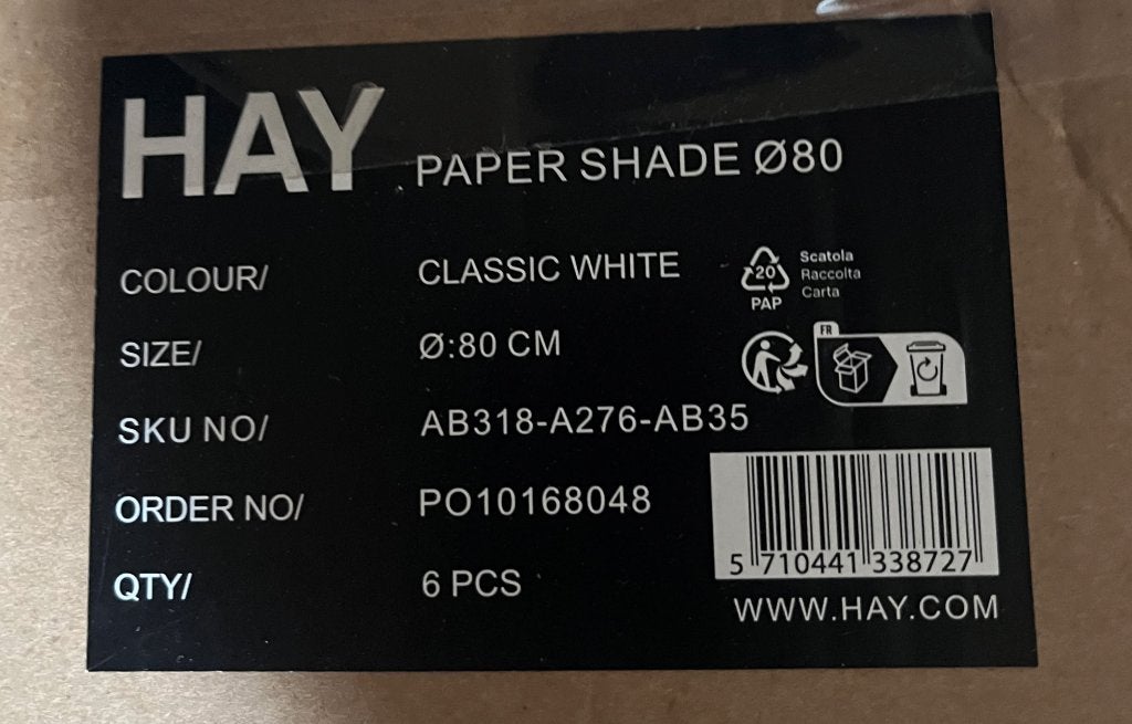Hay Classic lampenkap Ø80 cm | Van €65, nu, Huis en Inrichting, Lampen | Lampenkappen, Hay, Hay, Rond, Nieuw