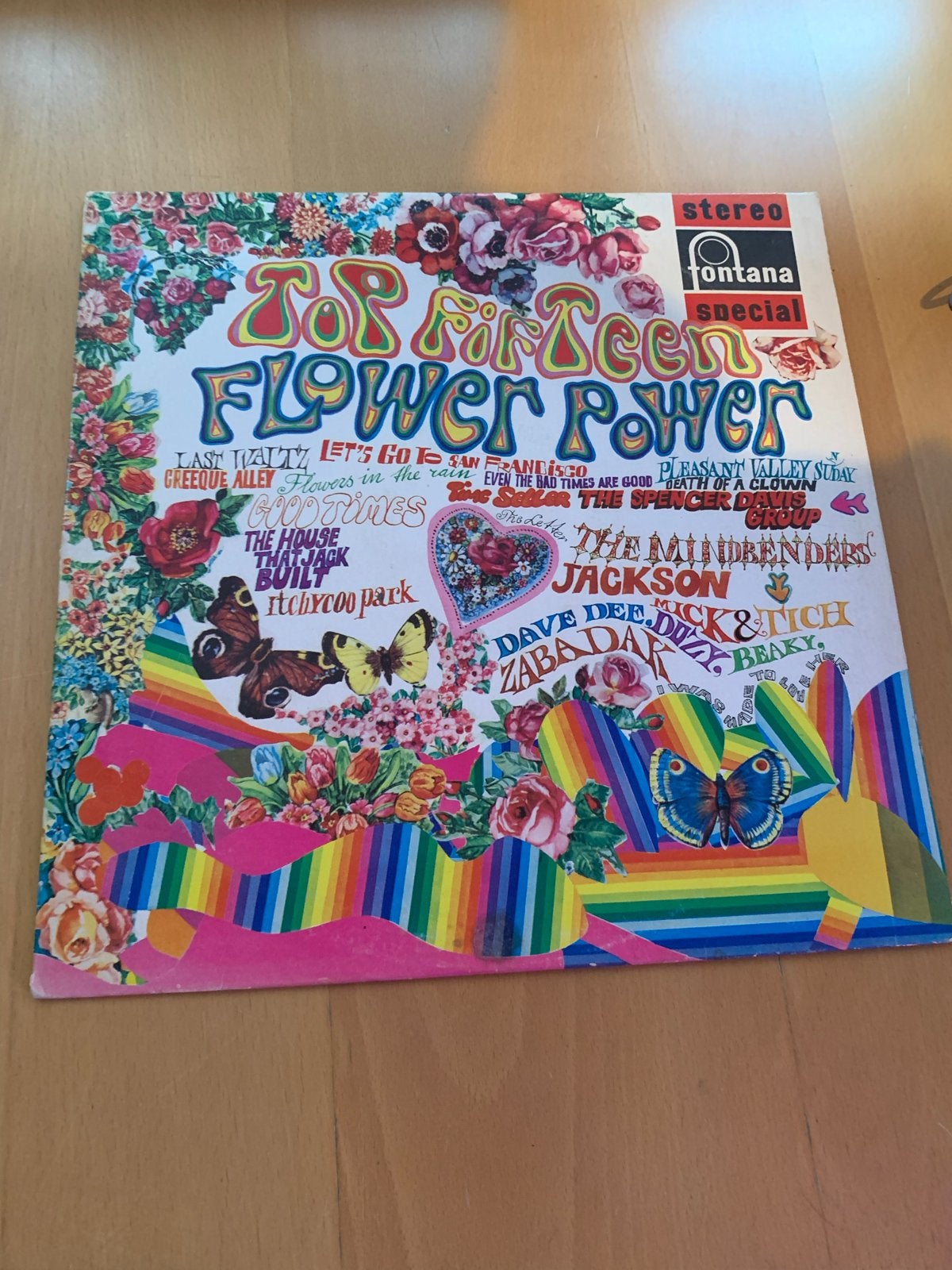 Top Fifteen Flower Power LP - Fontana Special, LP, Gebruikt, Pop, Ophalen of Verzenden