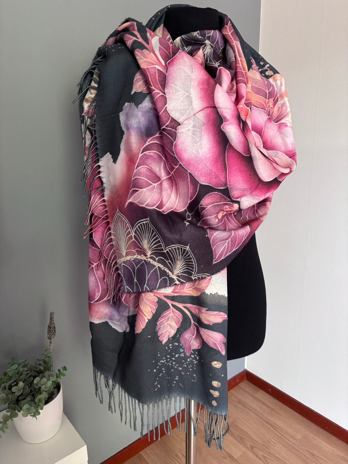 Warme zachte grote sjaal - Kasjmier stijl, Ophalen of Verzenden, Nieuw, Sjaal