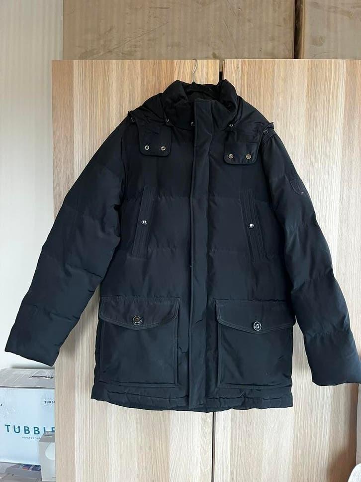 Tommy hilfiger maat L heren dons veren puffer winterjas, Ophalen of Verzenden, Zwart