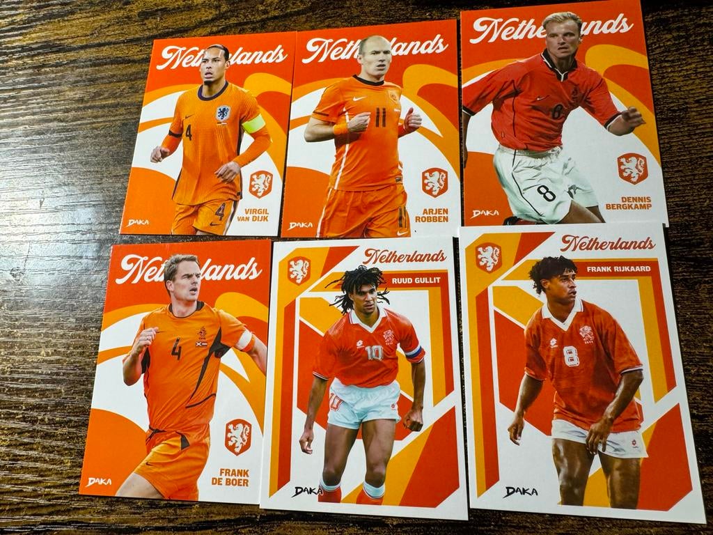 Voetbal Spelerskaarten Oranje: Van Dijk, Robben, Gullit, Rij, Ophalen of Verzenden, Zo goed als nieuw, Overige sporten, Spelerskaart