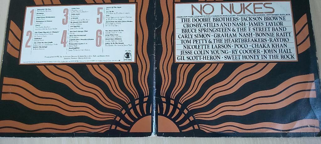 No Nukes 3LP USA (Springsteen,CSN,J Browne,Bonnie Raitt, Cd's en Dvd's, Inclusief boekje, Ophalen of Verzenden, Zo goed als nieuw