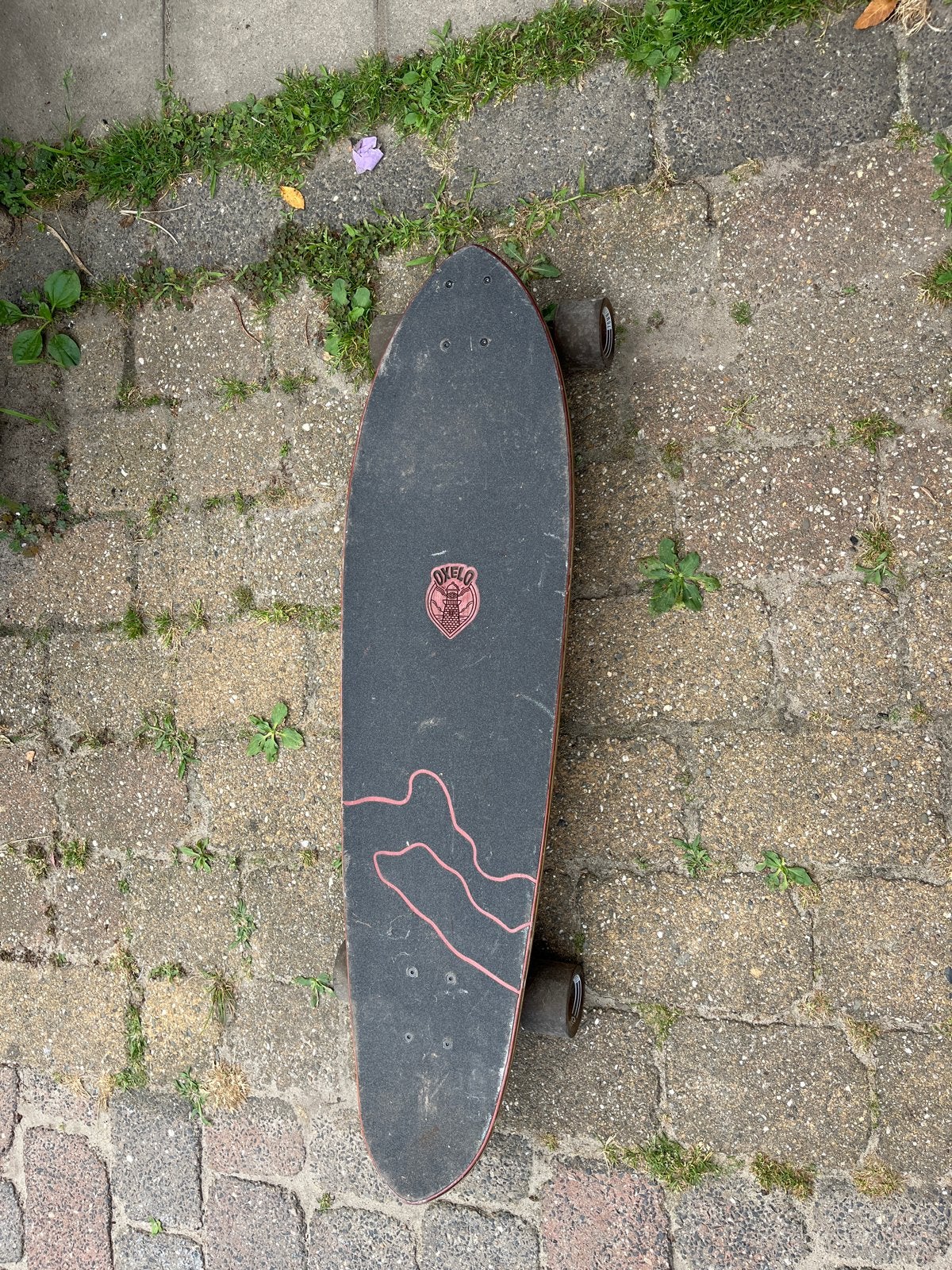 Oxelo Longboard Skateboard - Gebruikt, Ophalen of Verzenden, Gebruikt, Skateboard, Longboard
