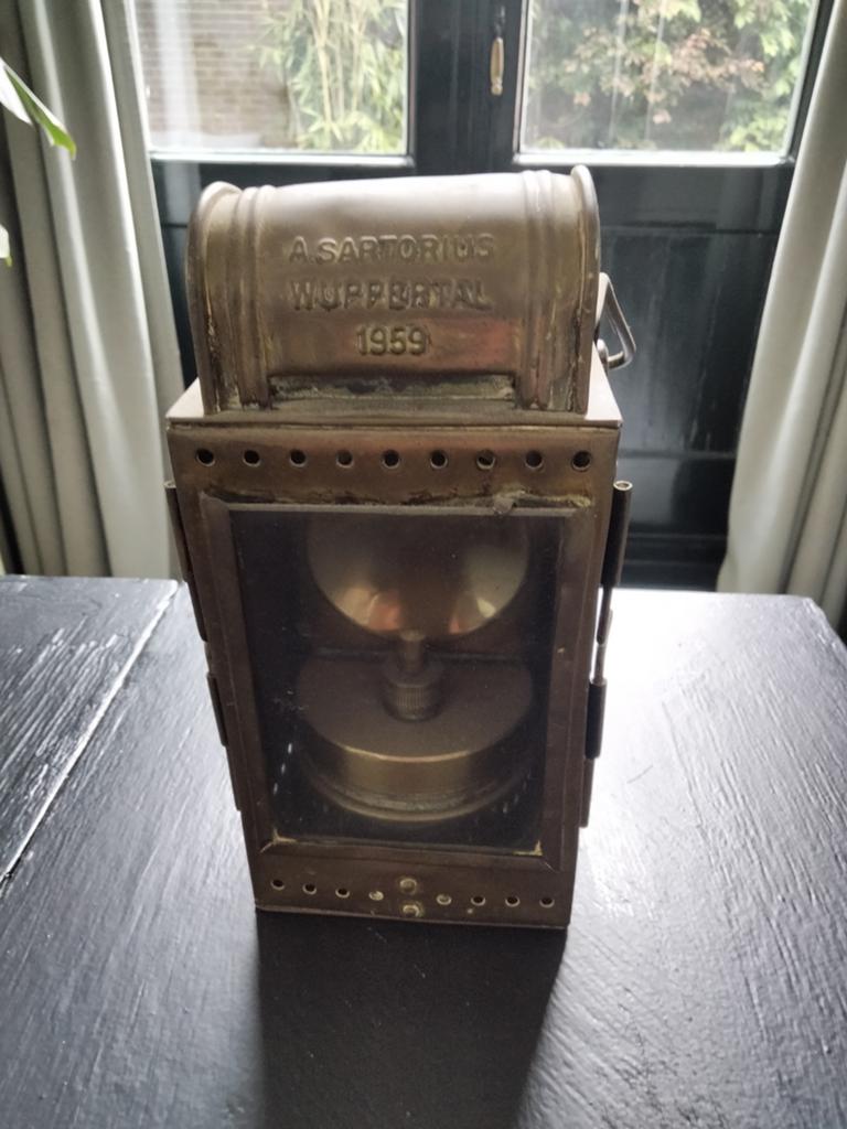 Antieke mijnlamp A. Sartorius Wuppertal 1959, Ophalen of Verzenden