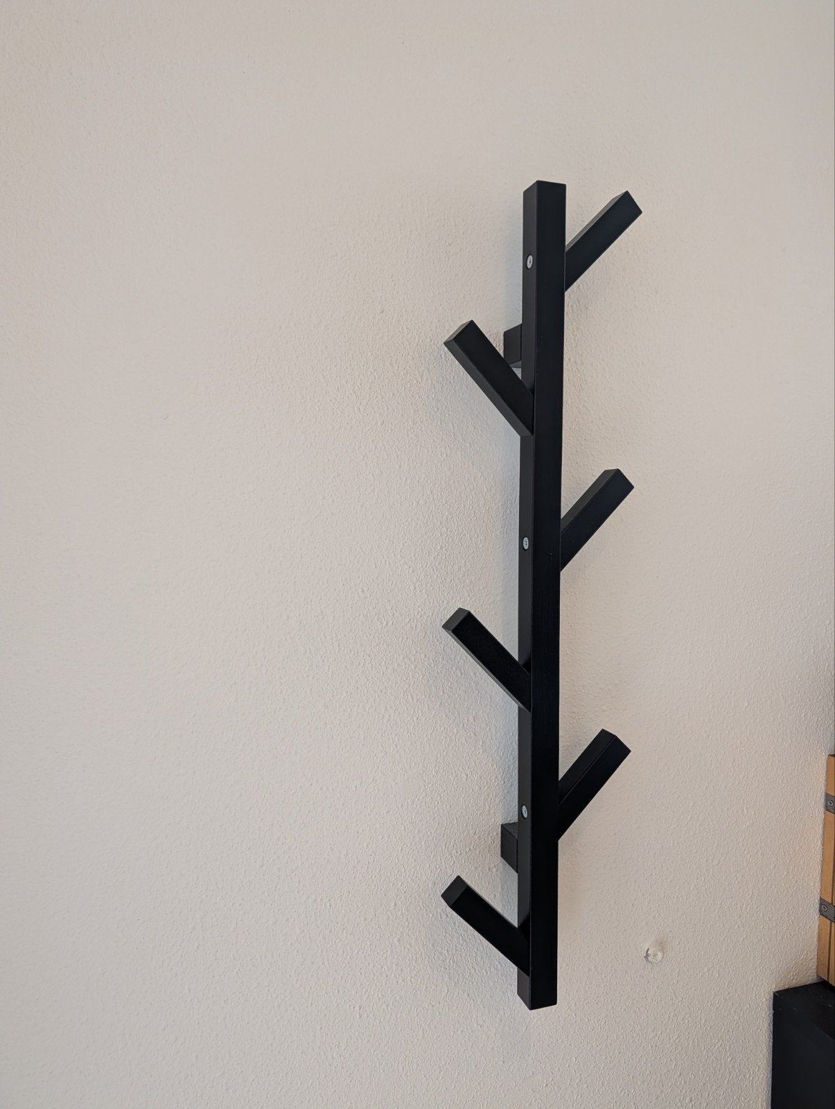 IKEA TJUSIG wandkapstok zwart, 78 cm, Huis en Inrichting, Woonaccessoires | Kapstokken, Zo goed als nieuw, Minder dan 100 cm, Metaal