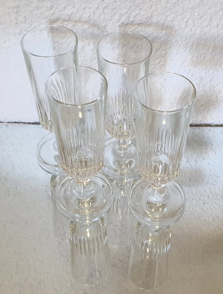 4 Antieke Baccarat Kristallen Port- / Likeurglazen, Ophalen of Verzenden