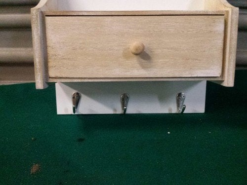Sleutel hanger bord met spiegel en laatje van hout, Ophalen of Verzenden, 'T Olde Gre-j, Info@toldegrej.nl, Endepoelstraat 20f Didam