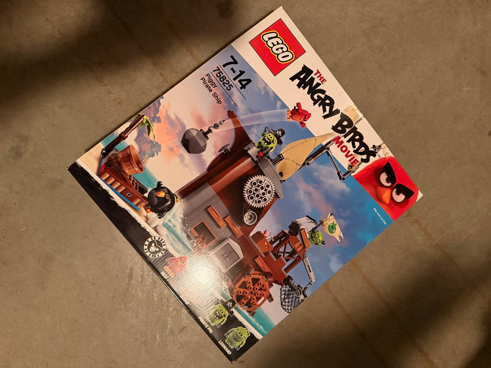 Lego Angry Birds 75825 Piggy Pirate Ship met doos, Overige thema's, Lego, Ophalen of Verzenden, Zo goed als nieuw