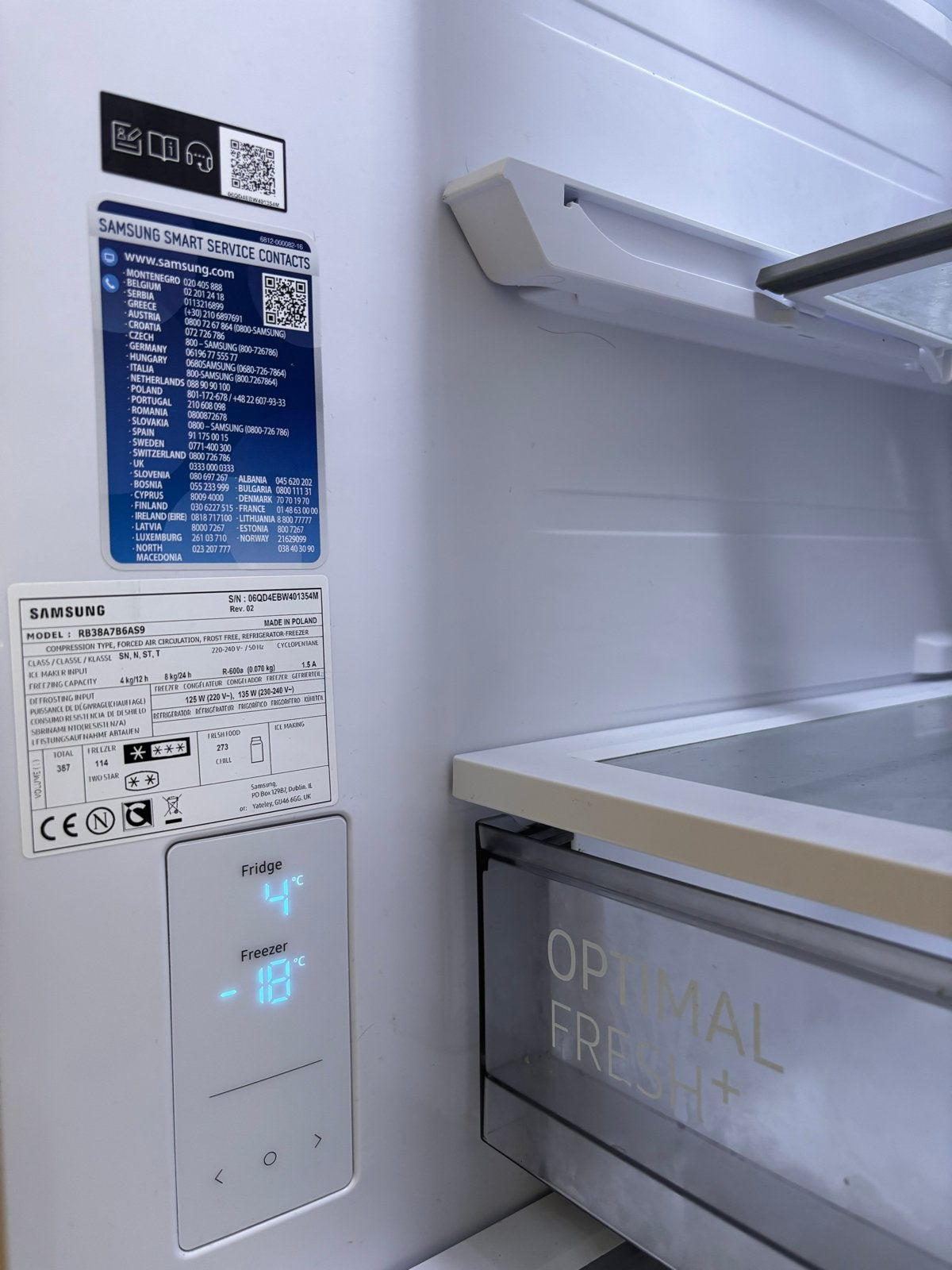 Foto 4 van Samsung RB38A7B6AS9 koel-vriescombinatie – goed werkend