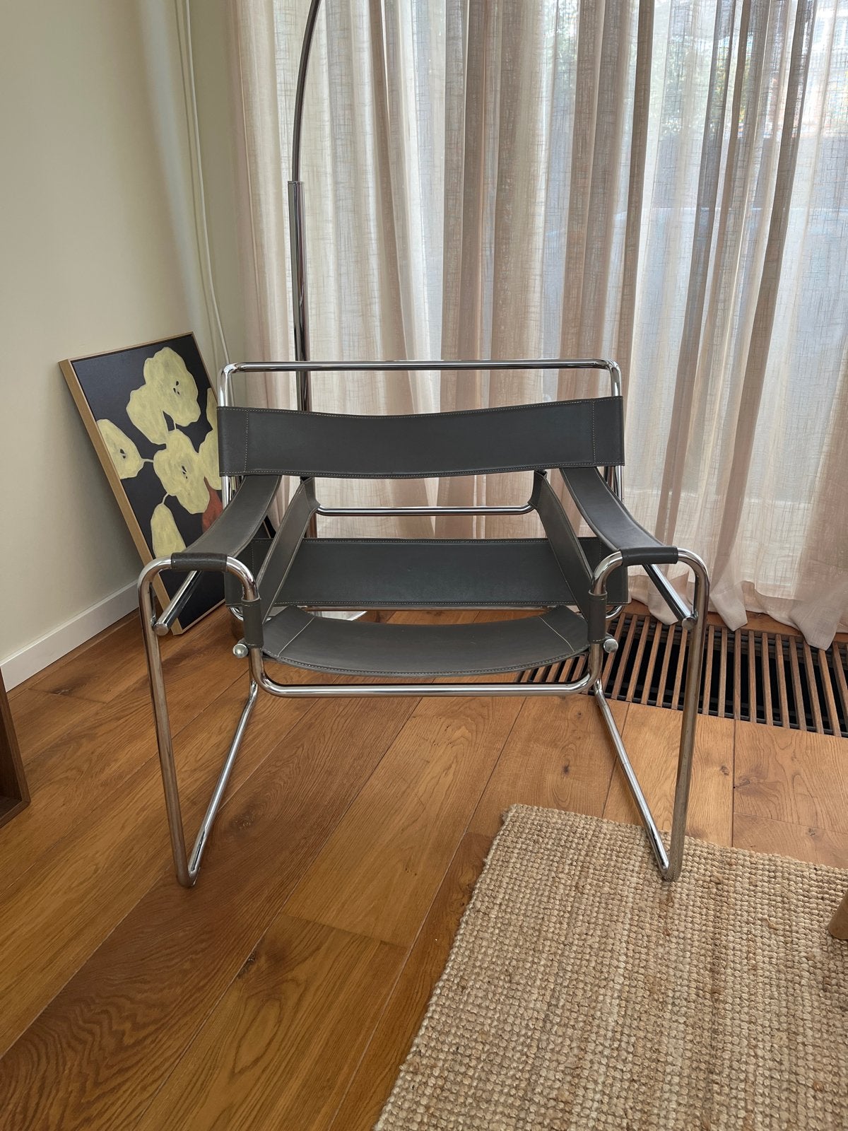 Vintage Fauteuil - Wassily / Bauhaus Stijl - Marcel Breuer, Ophalen of Verzenden, Gebruikt, Leer