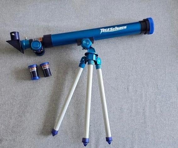 Tele-Science Astronomische Telescoop met Statief, Gebruikt, Lenzentelescoop (refractor), Met statief, Ophalen of Verzenden