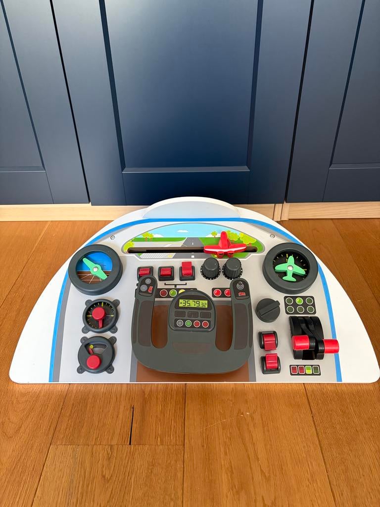 Houten Cockpit Speelgoed - Vliegsimulator voor Kinderen, Ophalen, Zo goed als nieuw, Jongen of Meisje