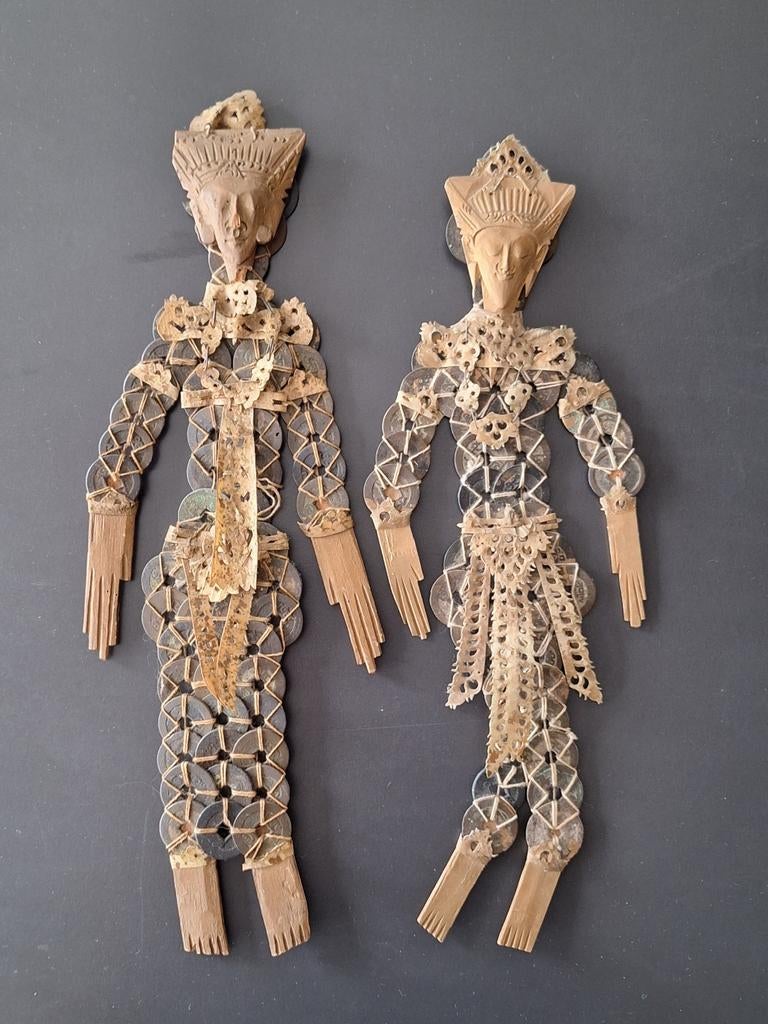 vintage coin wedding doll Indonesisch popje v Chinese munten, Antiek en Kunst, Ophalen of Verzenden
