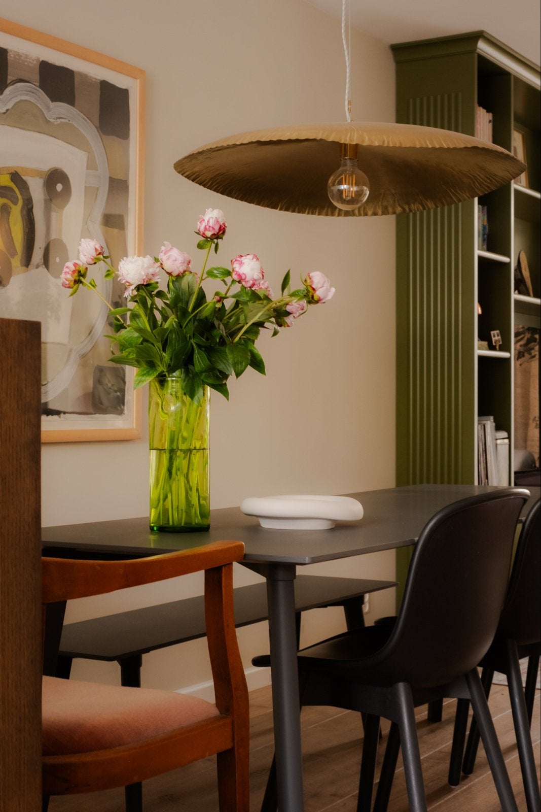 HAY eettafel met eetkamerbankje - Stone Grey, Huis en Inrichting, Ophalen, Gebruikt, Eikenhout, 50 tot 100 cm