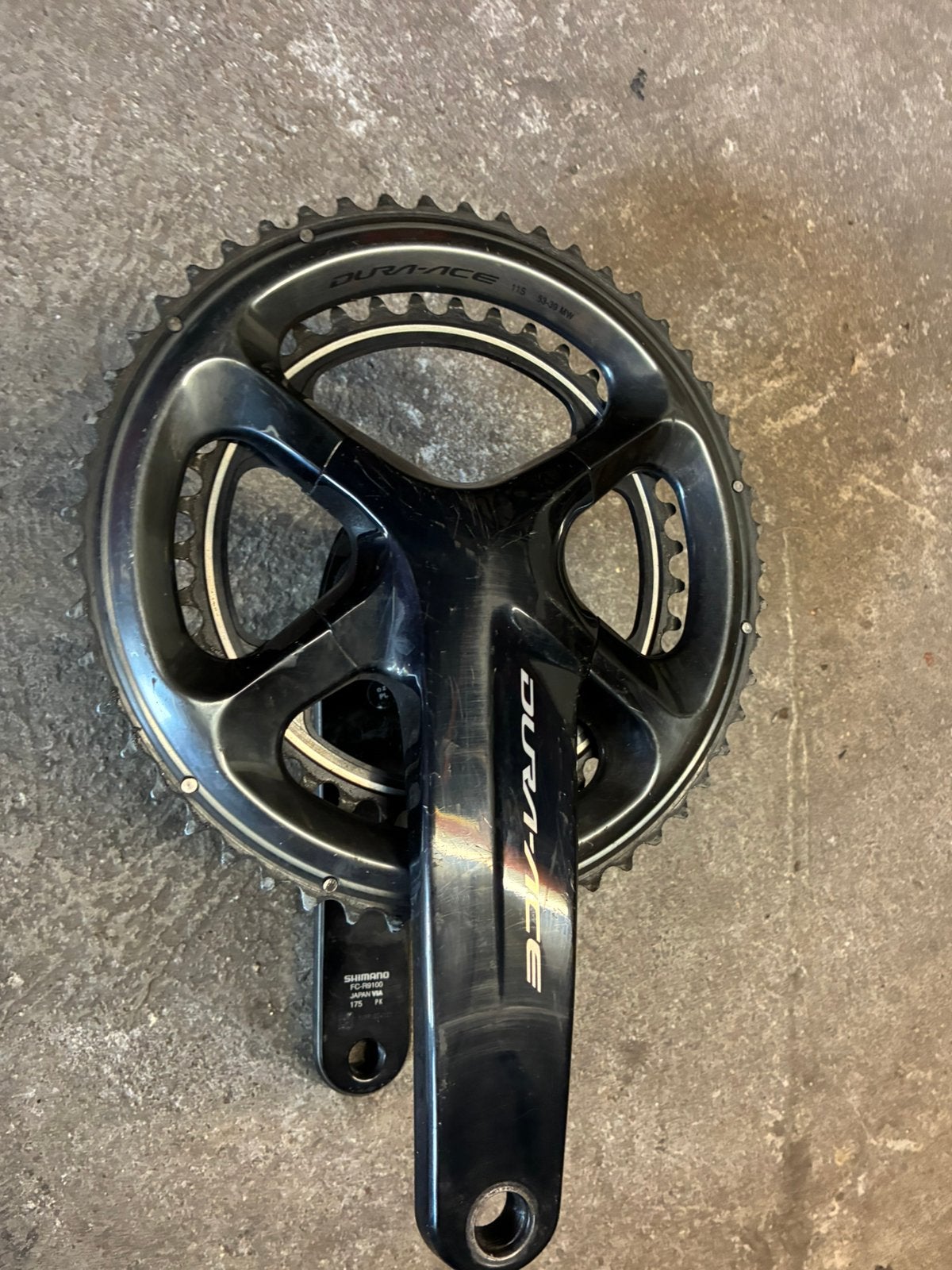 Dura ace R9100 crankstel, Fietsen en Brommers, Crankstel of Pedalen, Gebruikt, Overige materialen, Racefiets
