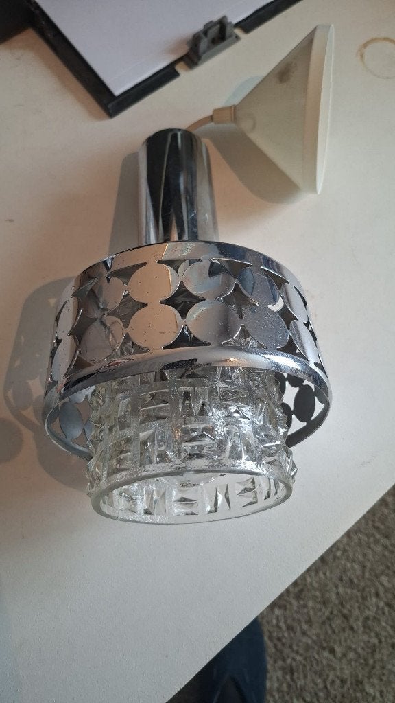 Vintage hanglamp, Ophalen of Verzenden, Gebruikt, Glas, Minder dan 50 cm