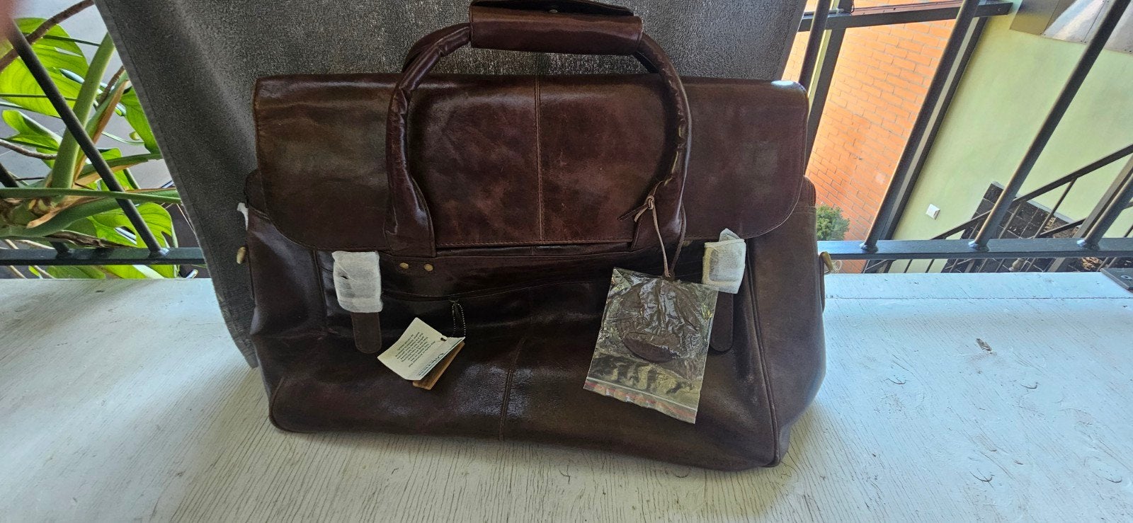 Leren reistas / weekendtas - Bruin, 20 tot 30 cm, Bruin, Nieuw, Ophalen of Verzenden