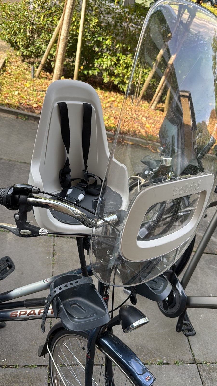 Bobike voorzitje Go Mini vanilla met scherm, Fietsen en Brommers, Ophalen, Gebruikt, 9 t/m 18 kg