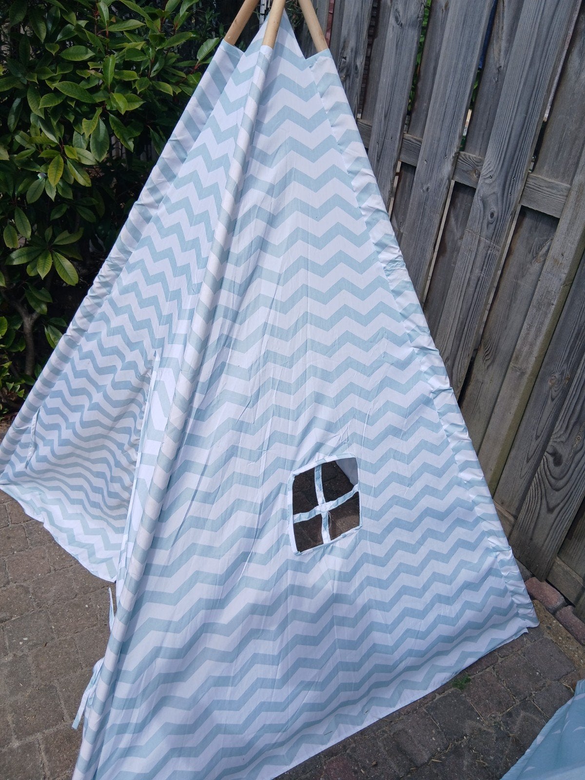 Speeltent Tipi voor kinderen - lichtgroen zigzag patroon, Ophalen, Gebruikt