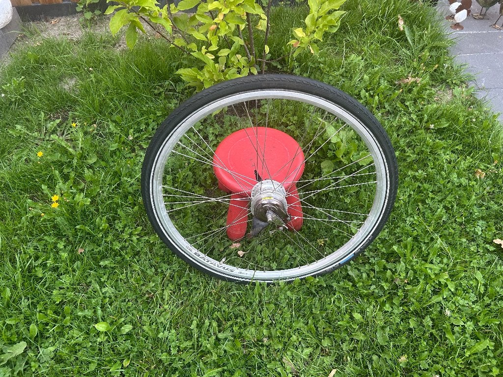 tk:Achterwiel 28 inch 7 NEXUS versnellingen rollerbrakes, Wiel, Gebruikt, Ophalen of Verzenden, Aluminium