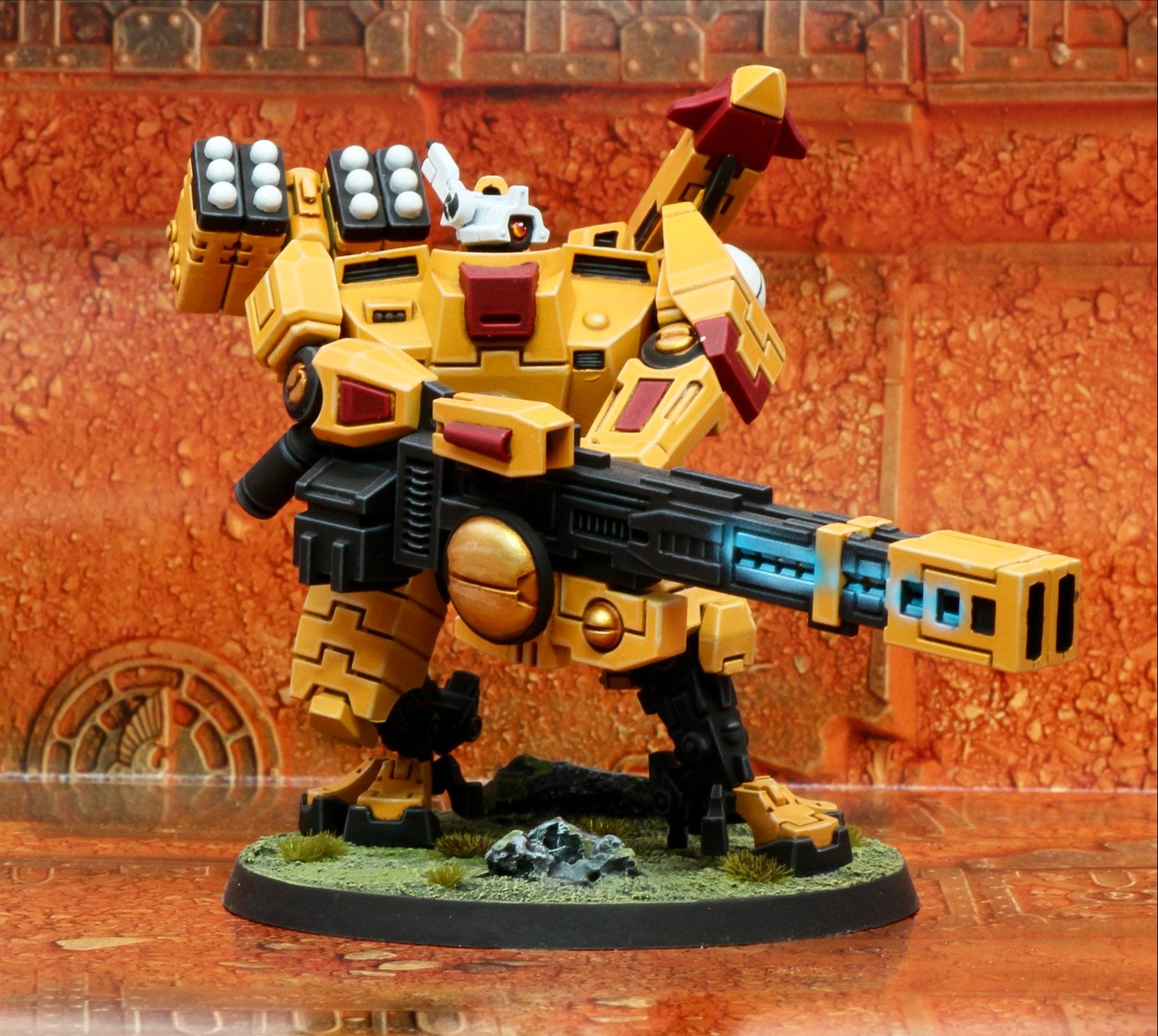 Warhammer 40K Tau Empire XV88 Broadside Battlesuit, Figuurtje(s), Ophalen of Verzenden, Geverfd, Warhammer 40000