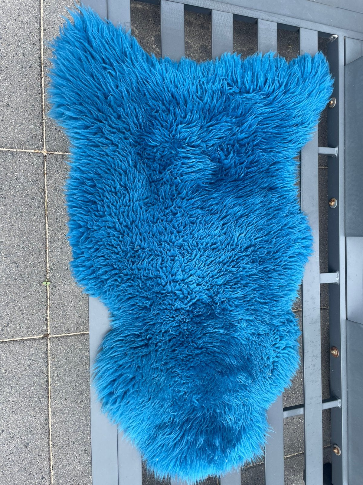Schapenvacht blauw Dyreskinn, Ophalen of Verzenden, Zo goed als nieuw