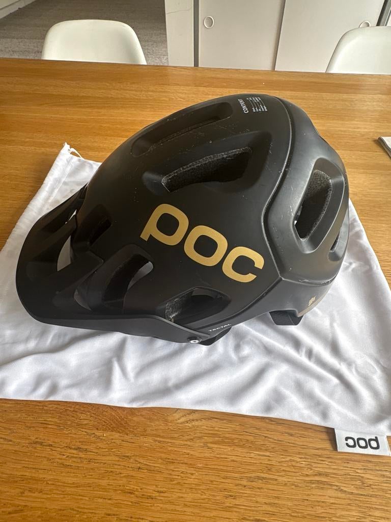 POC TECTAL FABIO EDITION MTB FIETSHELM MAT ZWART/GOUD-Zwart, Ophalen of Verzenden, Gebruikt, L, Heer of Dame