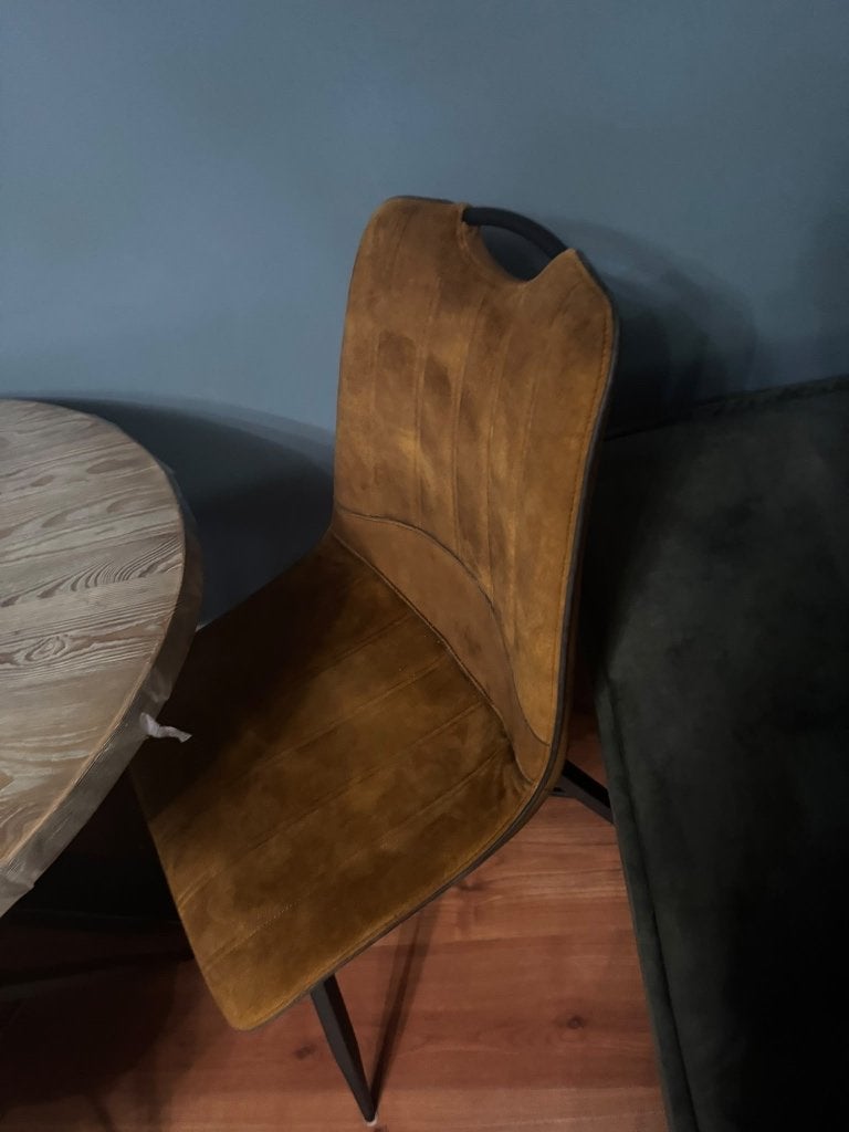 Ovale eettafel met zes stolen, Ophalen, 100 tot 150 cm, Eikenhout, 200 cm of meer