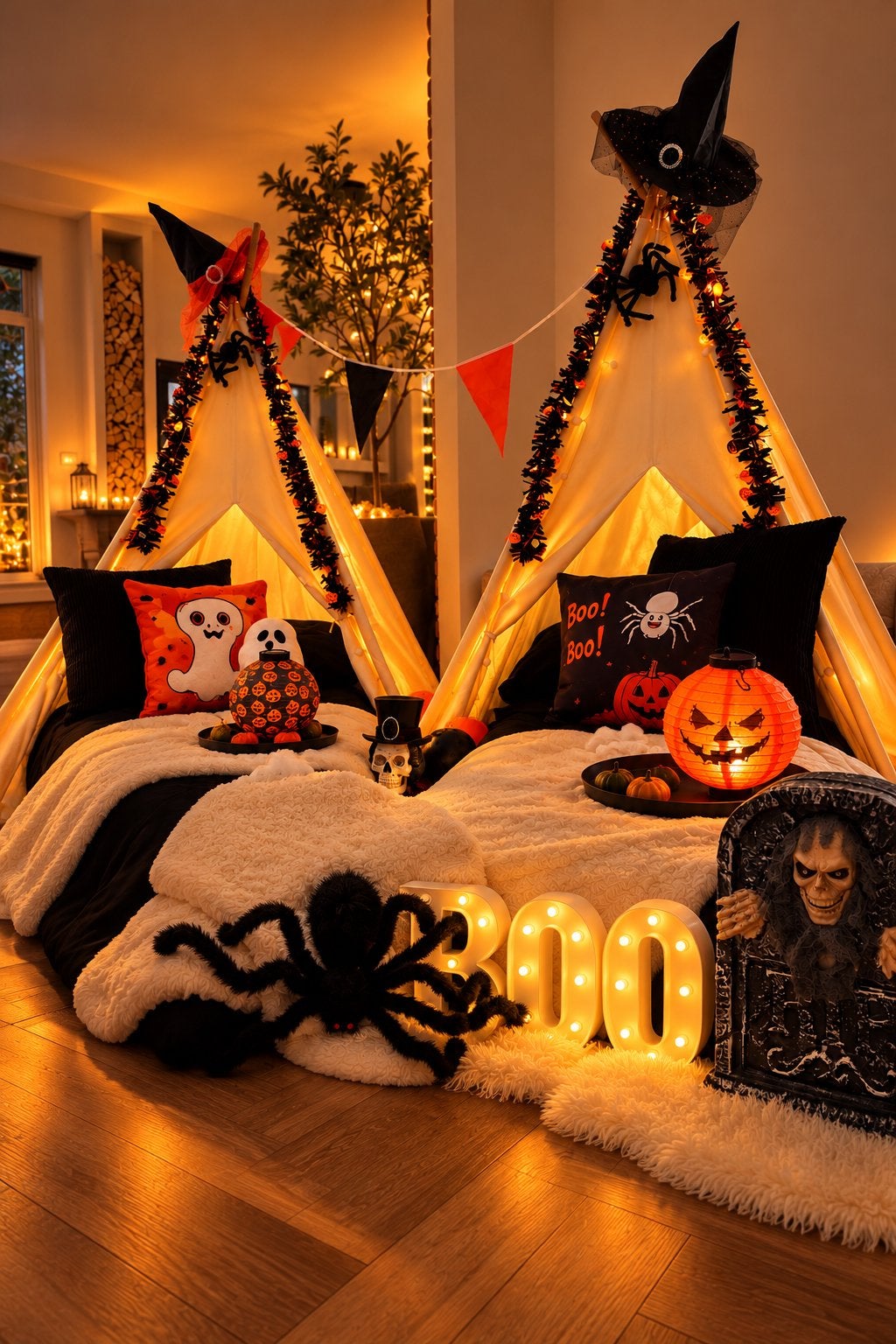 Halloween slaapfeestje tipi tent kind, Ophalen, Nieuw, Halloween of Griezel