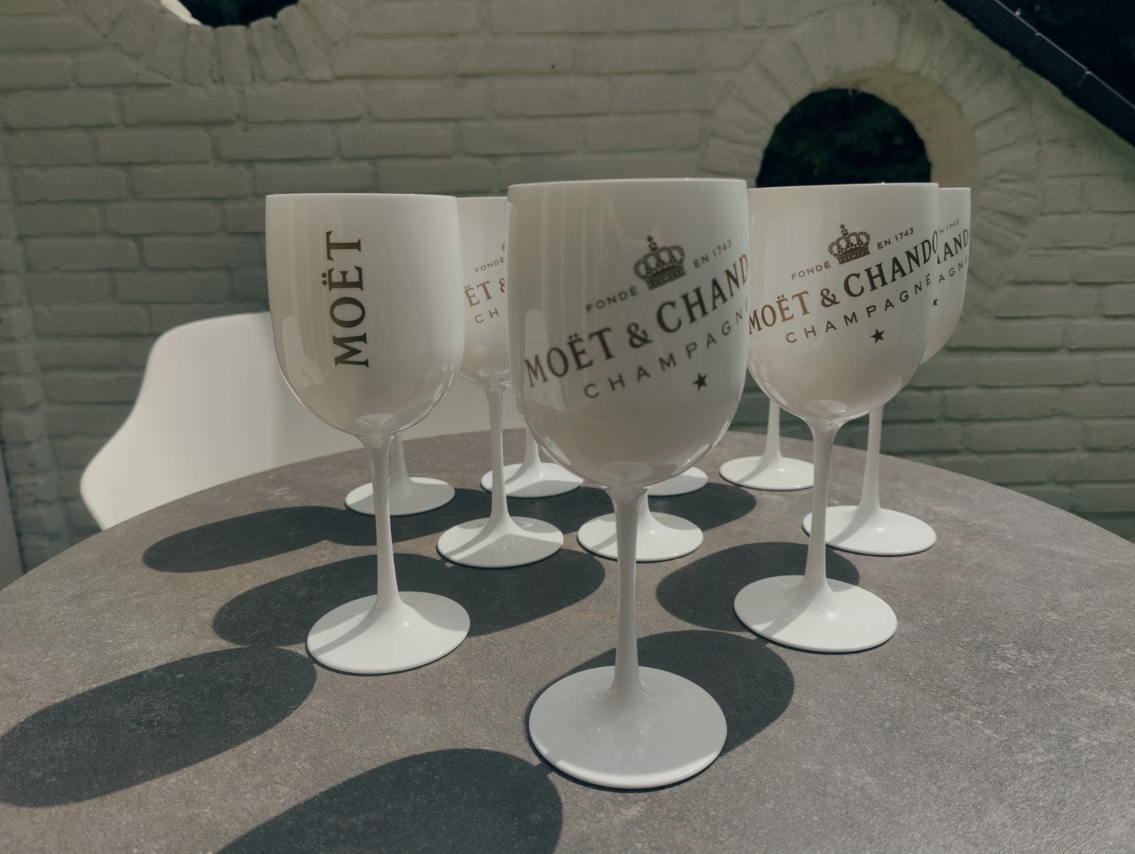 Witte Moët & Chandon Ice Imperial champagneglazen, Ophalen, Glas, Overige stijlen