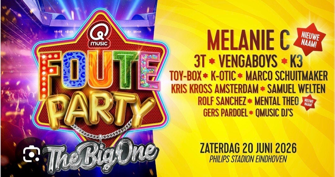 Gratis tickets qmusic foute party, Tickets en Kaartjes, Evenementen en Festivals, Twee personen